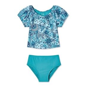 NWT George Toddler 2T Girls' Scoop Bikini Top 2-Piece Set